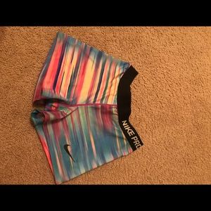 Rainbow Nike Pro Spandex Shorts Size M